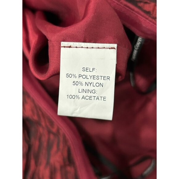 Phoebe Couture NWT Strapless Textured Burgundy Gown Shawl Whimsigoth SZ 12 - Picture 8 of 11